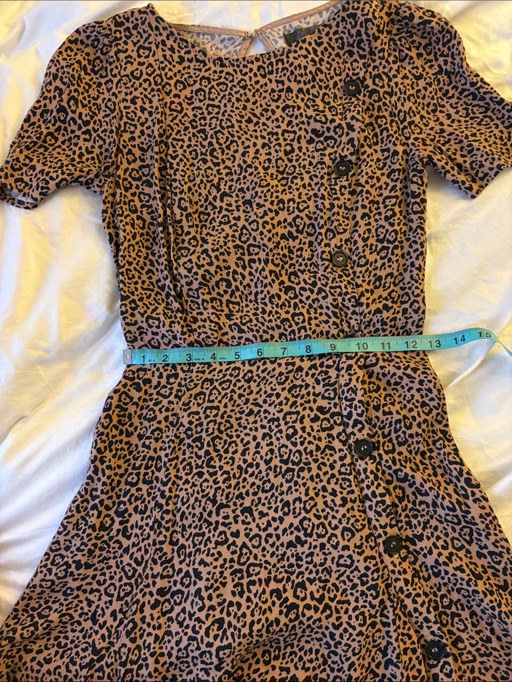 Reformation Women’s Tan and Black Leopard Print Mini Dress Size 6 - Picture 5 of 9
